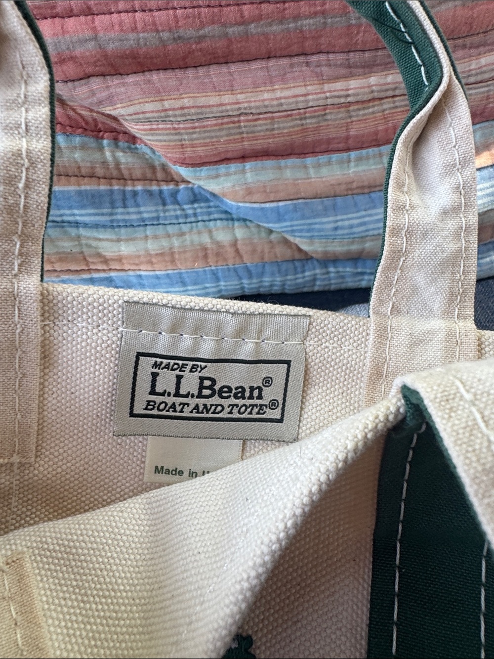 L.L. Bean Vtg Christmas Tree Mini Tote - Picture 2 of 6